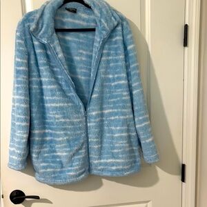 Cozy Blue Striped Women's Jacket